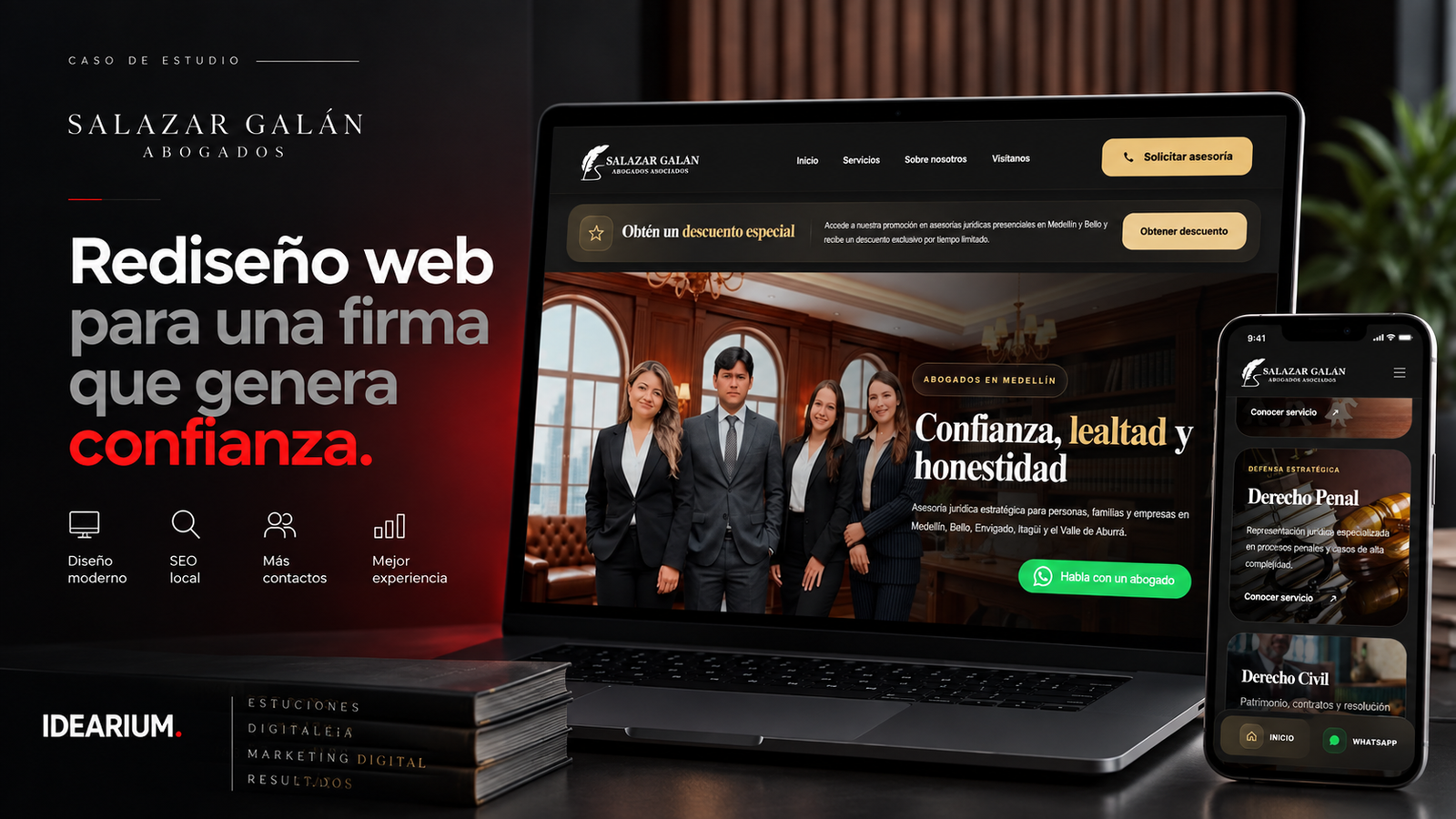 Rediseñamos Salazar Galán Abogados: una web más clara, moderna y enfocada en resultados