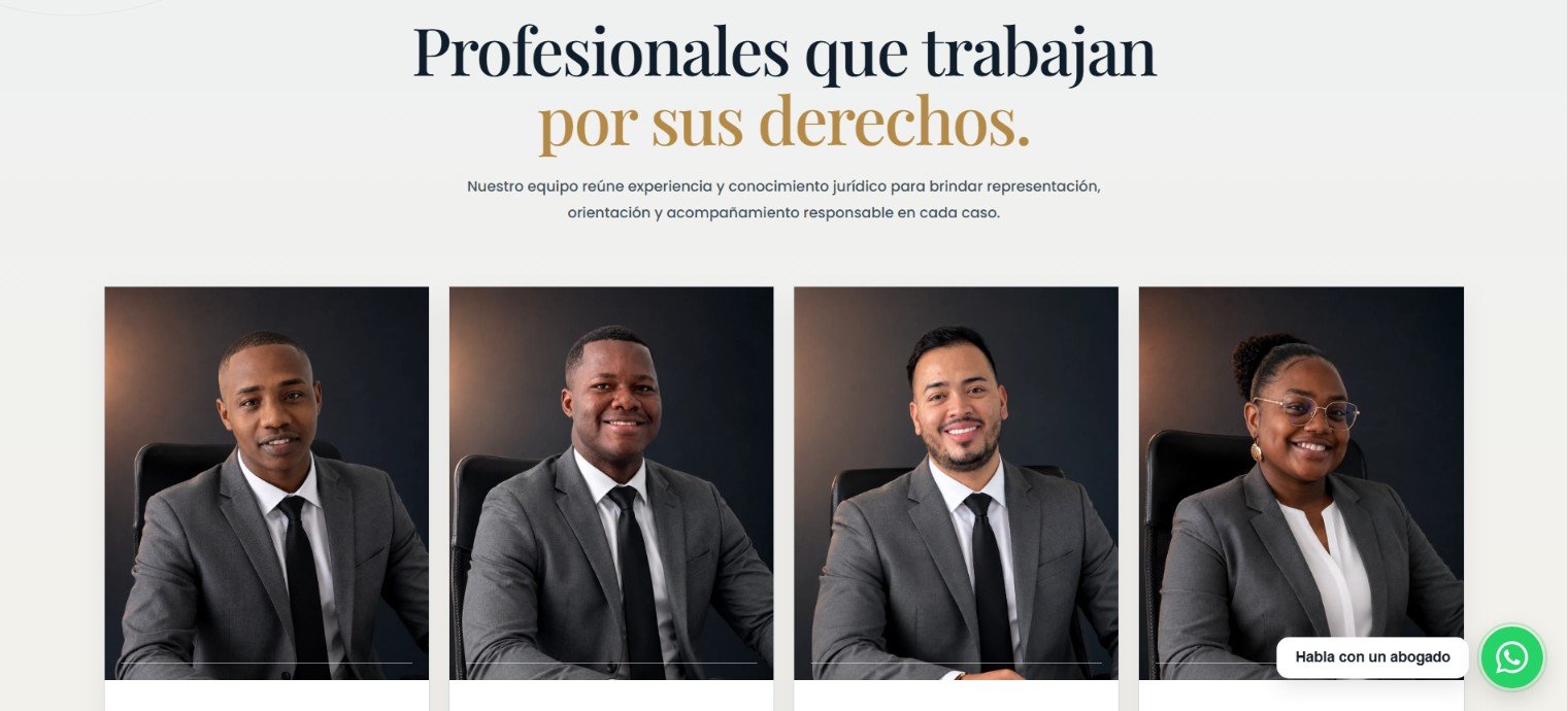 Sección del equipo de Betancurt Agudelo Abogados