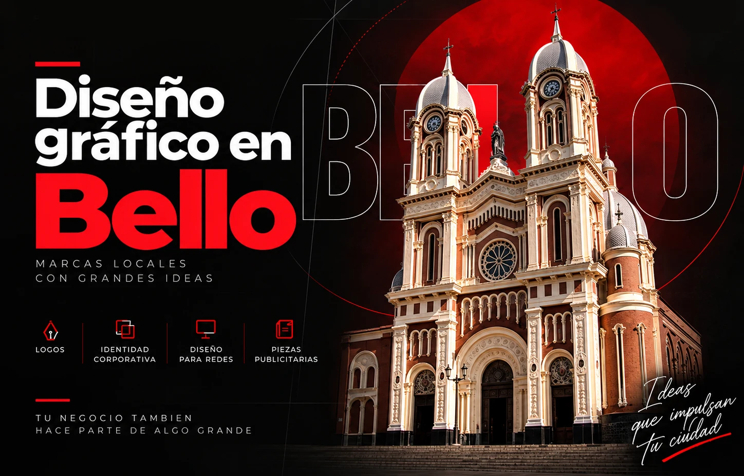 Diseño gráfico en Bello: logos, identidad corporativa y branding para tu negocio