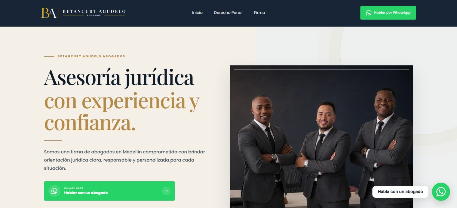 Diseño web de Abogados de Medellín desarrollado por IDEARIUM Digital