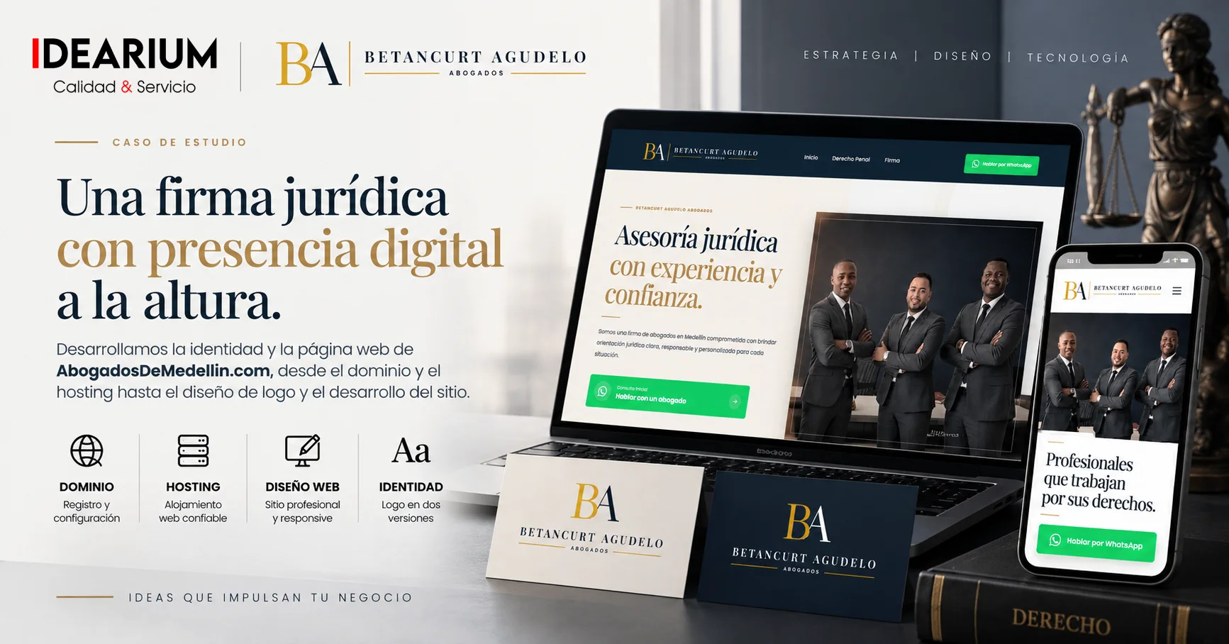 Así creamos AbogadosDeMedellin.com: branding, diseño web y una marca desde cero