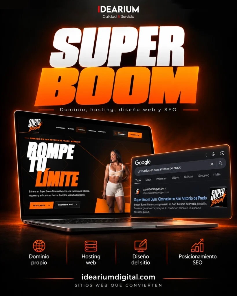 Diseño web para Super Boom Gym
